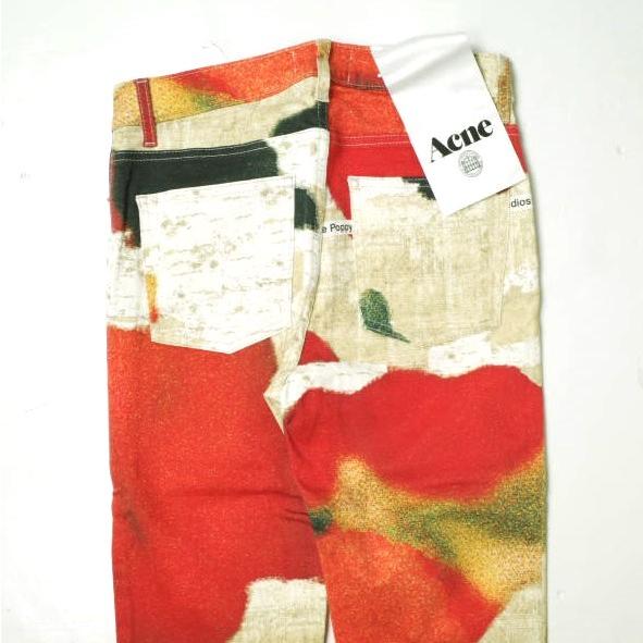 新品 Acne Studios アクネストゥディオズ SKIN 5 W POPPY グラフィックスキニーパンツ 26 BEIGE 5P ジップフライ ボトムス g12498 |  | 06