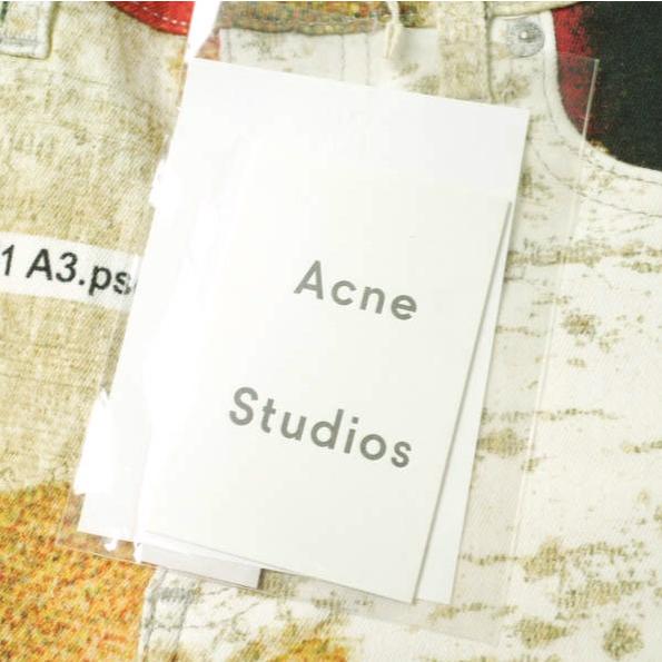 新品 Acne Studios アクネストゥディオズ SKIN 5 W POPPY グラフィックスキニーパンツ 24 BEIGE 5P ジップフライ ボトムス g12499 |  | 02