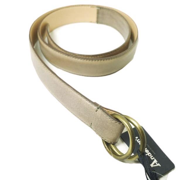 新品 Anderson's アンダーソンズ イタリア製 エイジング加工 レザーリングベルト A/2719 85 ダークベージュ g12509 | 