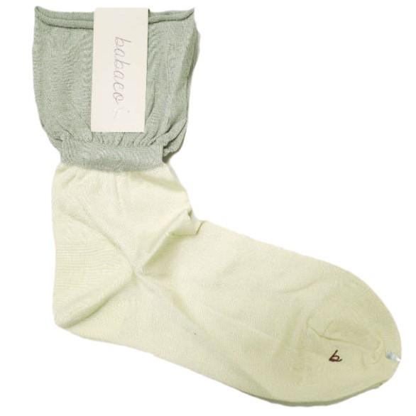 新品 babaco ババコ 日本製 fine silk frill socks ファインシルクフリルソックス 16S02-006 IVORY バイカラー 靴下 レディース g12514 |  | 01