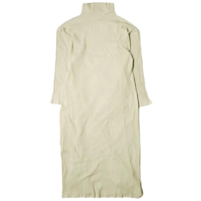 新品 BASERANGE ベースレンジ ポルトガル製 LHASA KAFTAN オーガニックコットン リブマキシワンピース XS KHAKI ドレス ロング g12531 | 