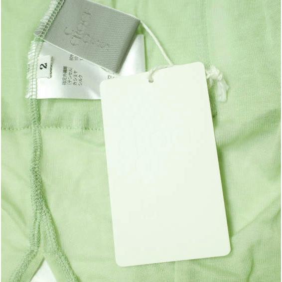 新品 CROCE CROSS クローチェクロス 日本製 MICA テンセルカシミヤシルク ハイゲージニットロングカーディガン 2 LIGHT GREEN 定価26,400円 |  | 02