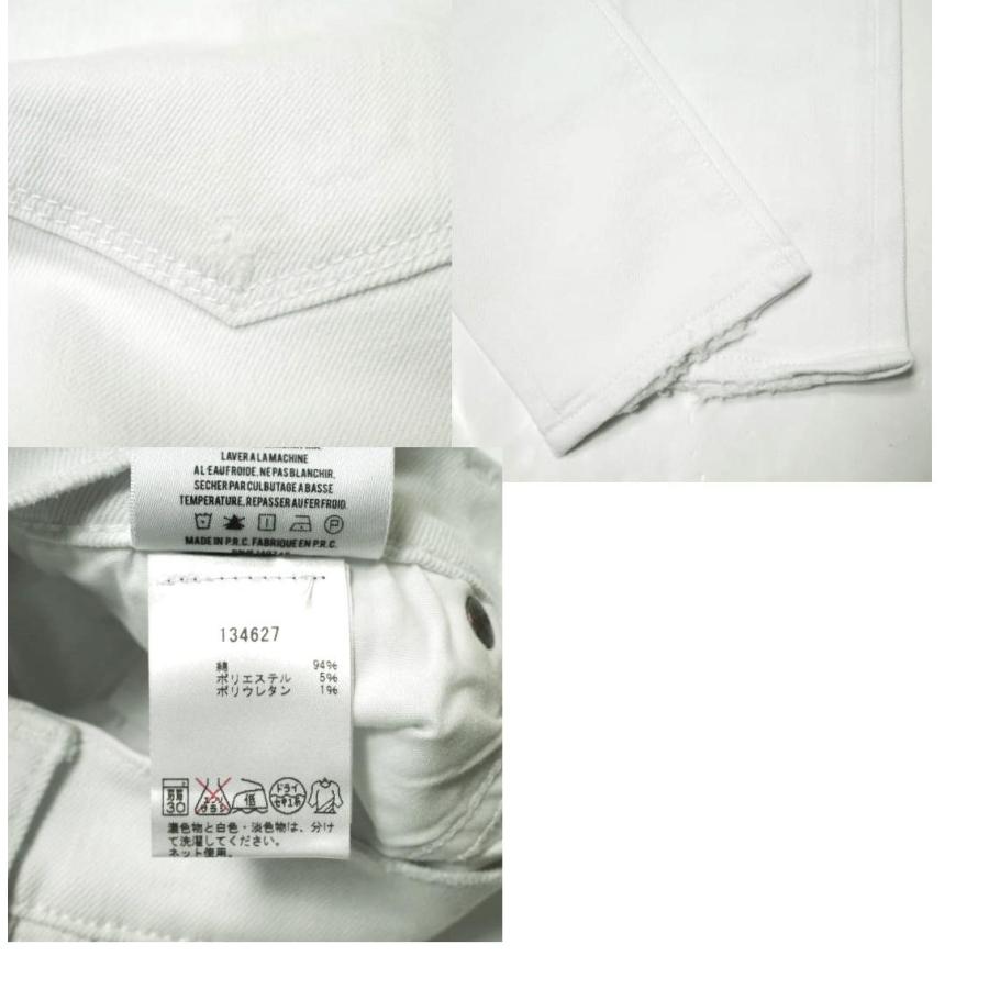新品 D-ID ディーアイディー FLORENCE ANKLE SKINNY ISKO S03 ダメージ加工スキニーデニムパンツ 134627 24 WHITE 定価21,780円 ROSE BUD |  | 09