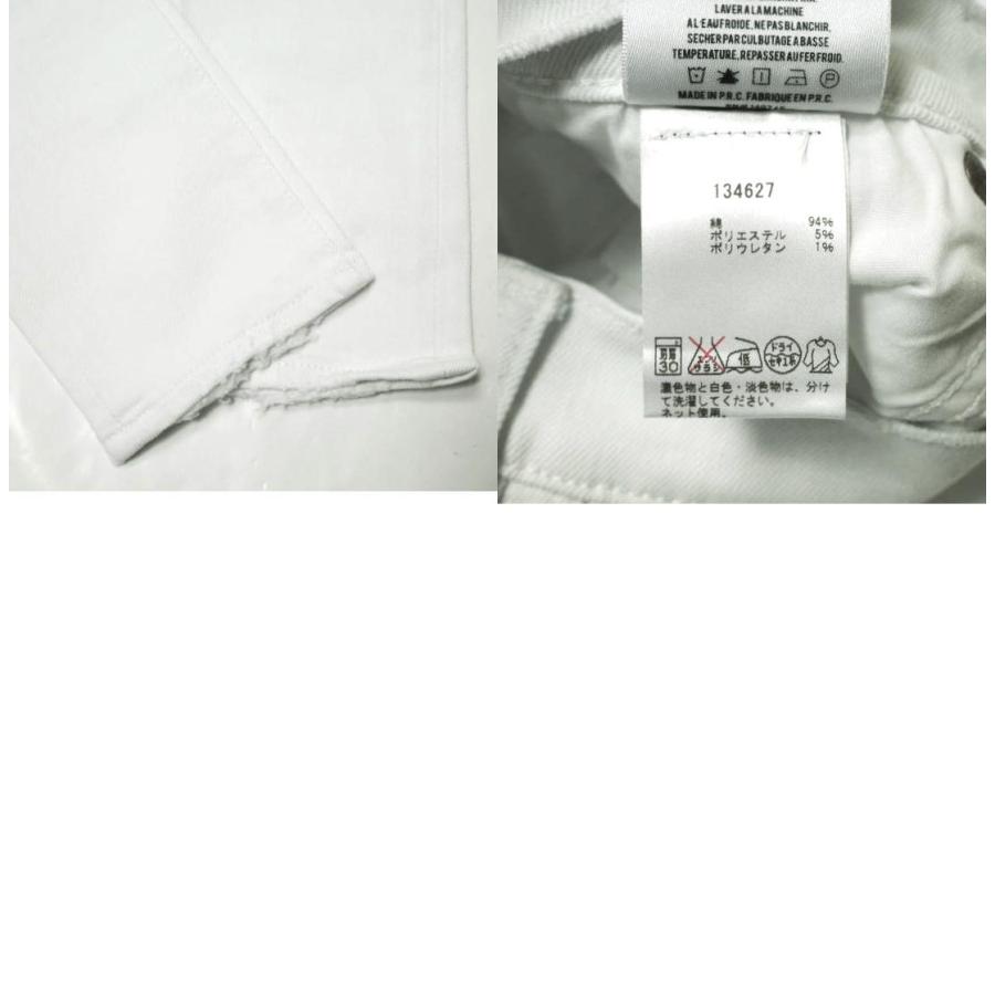 新品 D-ID ディーアイディー FLORENCE ANKLE SKINNY ISKO S03 ダメージ加工スキニーデニムパンツ 134627 22 WHITE 定価21,780円 ROSE BUD |  | 09