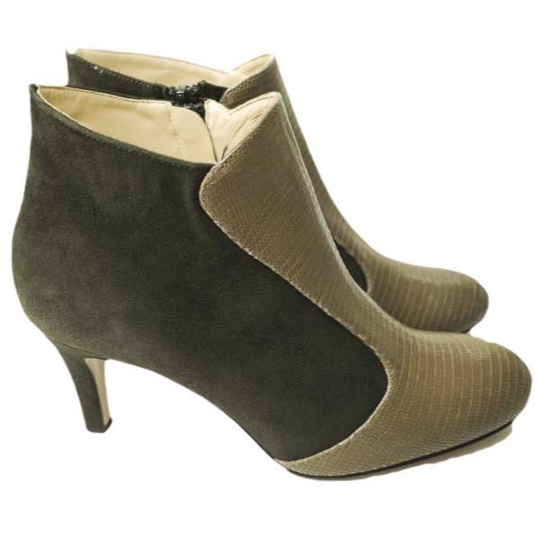 新品 FABIO RUSCONI ファビオルスコーニ GAZZE コンビネーション サイドジップヒールブーツ 35 1/2(22.5-23cm) BROWN 定価42,900円 g12589 |  | 02