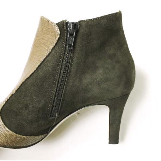 新品 FABIO RUSCONI ファビオルスコーニ GAZZE コンビネーション サイドジップヒールブーツ 35 1/2(22.5-23cm) BROWN 定価42,900円 g12589 |  | 07