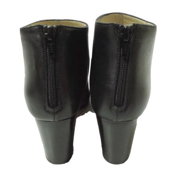 新品 FABIO RUSCONI ファビオルスコーニ オープントゥバックジップショートブーツ I-1127 35(22-22.5cm) ブラック ボア ヒール g12590 |  | 03