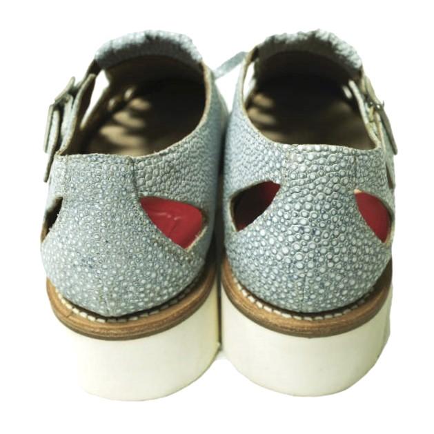 新品 GRENSON グレンソン ETHEL キルトタッセルストラップレザーシューズ 210427 UK4D(23cm) BLUE STINGRAY 定価47,300円 革靴 サンダル |  | 03