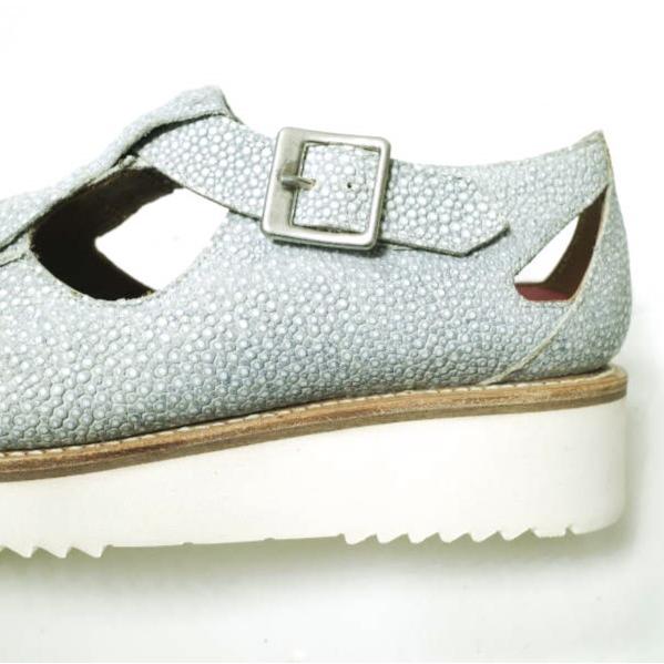 新品 GRENSON グレンソン ETHEL キルトタッセルストラップレザーシューズ 210427 UK4D(23cm) BLUE STINGRAY 定価47,300円 革靴 サンダル |  | 07