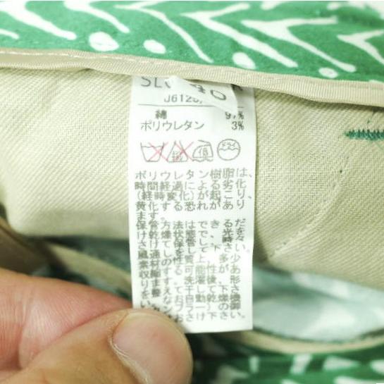 新品 INCOTEX インコテックス HIGH COMFORT コットンストレッチ プリントサブリナパンツ J73005 40 Green トラウザーズ 定価33,000円 |  | 08