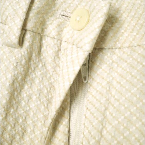 新品 INCOTEX インコテックス 日本製 HIGH COMFORT コットンストレッチ ワッフルチェックサブリナパンツ J77005 36 Beige 定価30,800円 |  | 05