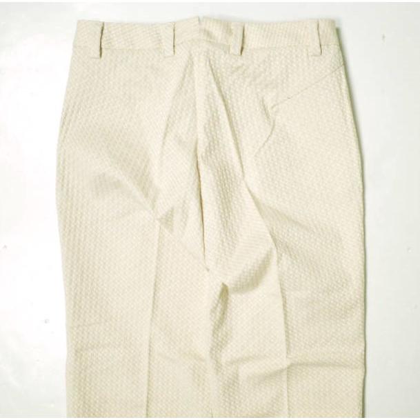 新品 INCOTEX インコテックス 日本製 HIGH COMFORT コットンストレッチ ワッフルチェックサブリナパンツ J77005 36 Beige 定価30,800円 |  | 06