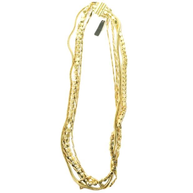 新品 IOSSELLIANI イオッセリアーニ 4連ネックレス CO33 GOLD 定価52,800円 アクセサリー g12620 |  | 01