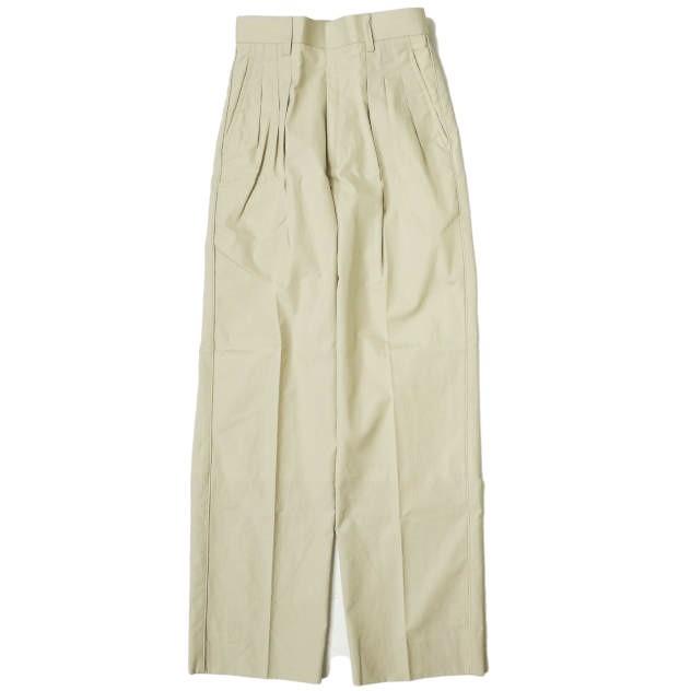 新品 JANE SMITH ジェーンスミス 20SS 日本製 SIDELINE THREE TUCK PANTS サイドライン3タックパンツ 20SPT-#216L 34 BEIGE g12621 | 