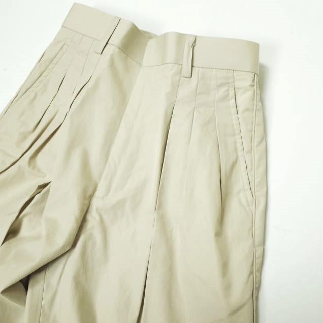 新品 JANE SMITH ジェーンスミス 20SS 日本製 SIDELINE THREE TUCK PANTS サイドライン3タックパンツ 20SPT-#216L 34 BEIGE g12621 |  | 05