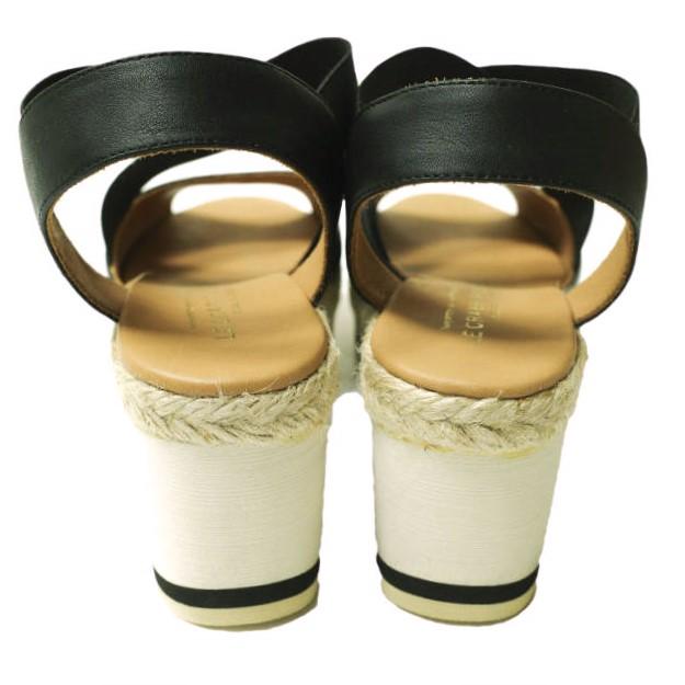 新品 LE CRABE ROUGE ルクラベルージュ スペイン製 CLASSIC ウエッジソールストラップサンダル 38(24cm) BLACK シューズ g12661 |  | 03