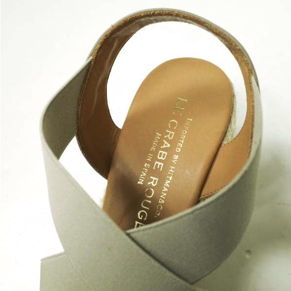 新品 LE CRABE ROUGE ルクラベルージュ スペイン製 CLASSIC ウエッジソールストラップサンダル 36(23cm) TAUPE シューズ g12663 |  | 06