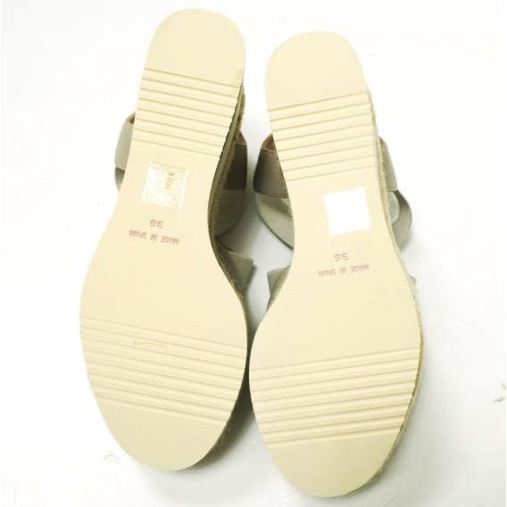 新品 LE CRABE ROUGE ルクラベルージュ スペイン製 CLASSIC ウエッジソールストラップサンダル 36(23cm) TAUPE シューズ g12663 |  | 08