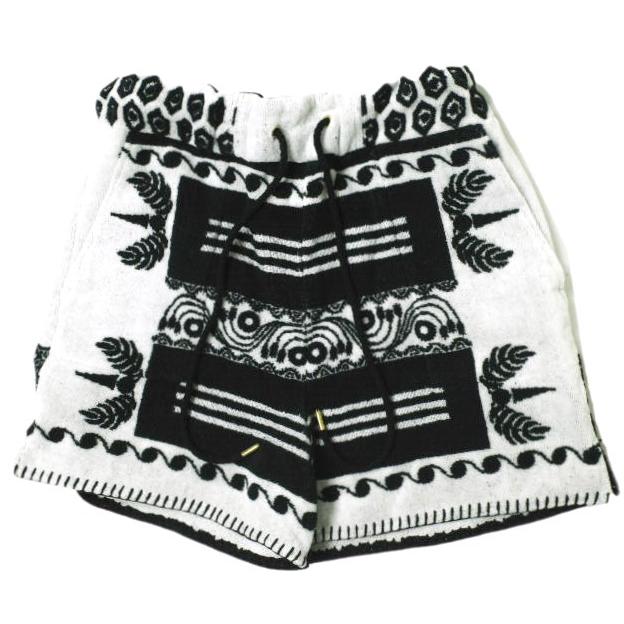 新品 Mame Kurogouchi マメクロゴウチ ジャガード パイルショーツ MM17SS-PT082 1 BLACK/WHITE イージー ショートパンツ g12673 | 