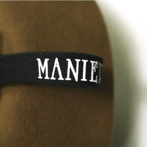 新品 maniera マニエラ Shaggy Ribbon Hat ウールフェルト ロングブリム シャギーリボンハット MEL-16301 S CAMEL DeoRex 中折れ g12678 |  | 07