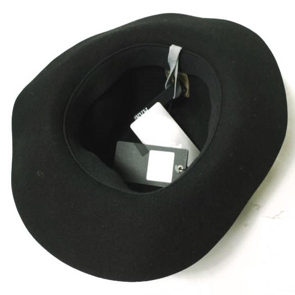 新品 maniera マニエラ Shaggy Ribbon Hat ウールフェルト ロングブリム シャギーリボンハット MEL-16301 S BLACK DeoRex 中折れ g12679 |  | 06