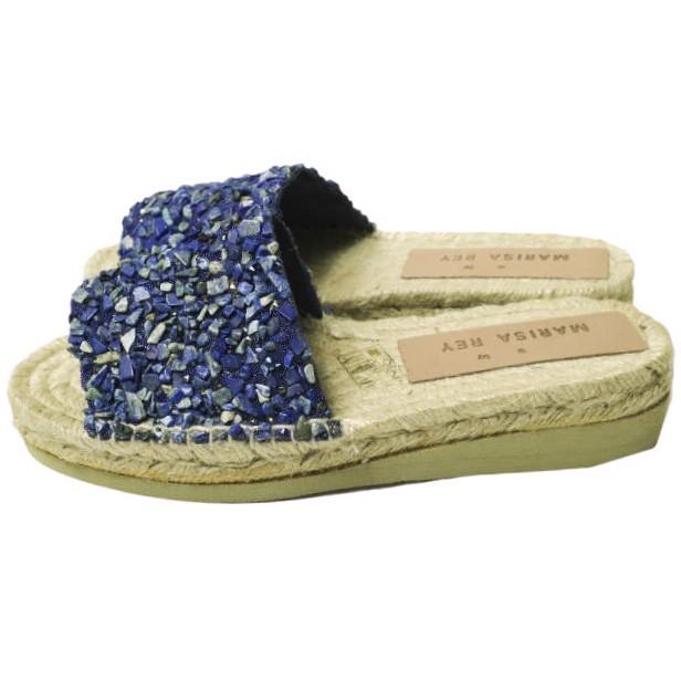 新品 MARISA REY マリサレイ スペイン製 TAMARU ビジューエスパドリーユサンダル 35(22cm) NAVY フラット シューズ g12682 |  | 01