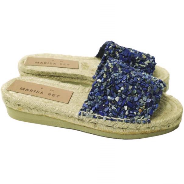 新品 MARISA REY マリサレイ スペイン製 TAMARU ビジューエスパドリーユサンダル 35(22cm) NAVY フラット シューズ g12682 |  | 02