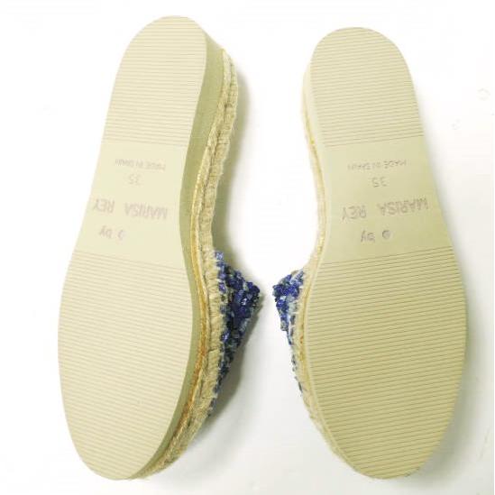 新品 MARISA REY マリサレイ スペイン製 TAMARU ビジューエスパドリーユサンダル 35(22cm) NAVY フラット シューズ g12682 |  | 07