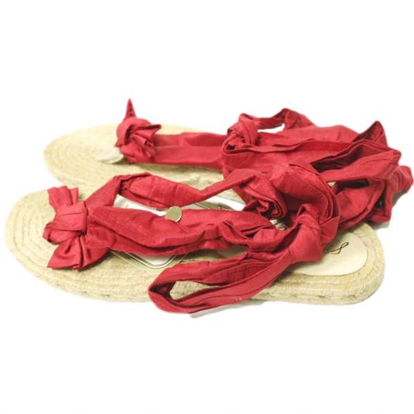 新品 MUVEIL ミュベール Cervera エスパドリーユリボンサンダル MA11 ESH002 EURサイズ：38(24.5cm) RED 定価26,250円 シューズ g12694 |  | 01