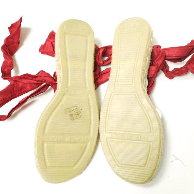 新品 MUVEIL ミュベール Cervera エスパドリーユリボンサンダル MA11 ESH002 EURサイズ：38(24.5cm) RED 定価26,250円 シューズ g12694 |  | 08