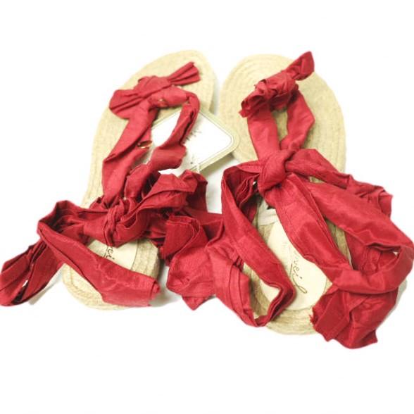 新品 MUVEIL ミュベール Cervera エスパドリーユリボンサンダル MA11 ESH002 EURサイズ：37(23.5cm) RED 定価26,250円 シューズ g12695 |  | 03