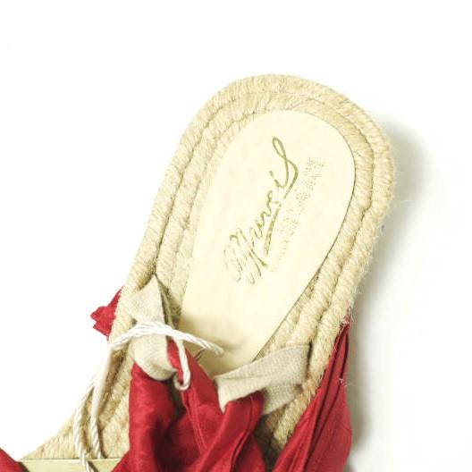 新品 MUVEIL ミュベール Cervera エスパドリーユリボンサンダル MA11 ESH002 EURサイズ：37(23.5cm) RED 定価26,250円 シューズ g12695 |  | 06