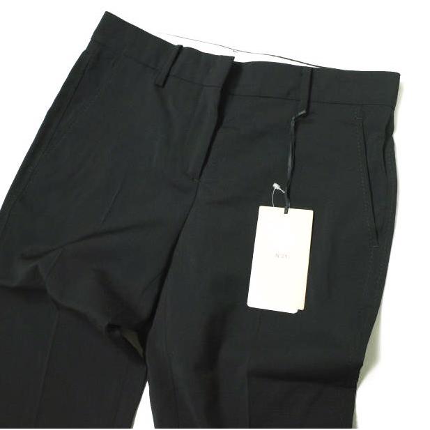 新品 N°21 ヌメロヴェントゥーノ 21SS サマーウールノープリーツスラックス 21S-B071-3133 36 BLACK パンツ 定価60500円 g12698 |  | 04
