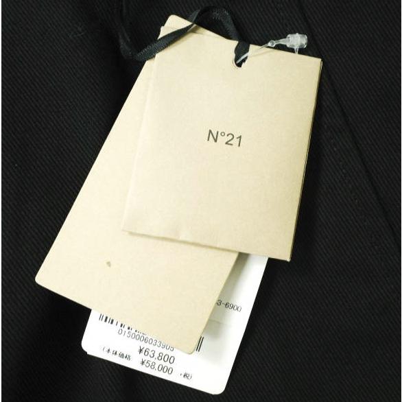 新品 N°21 ヌメロヴェントゥーノ 21SS イタリア製 コットンギャバジン サルエルパンツ 21SW-B011-0014 36 BLACK 定価63,800円 スラックス |  | 02