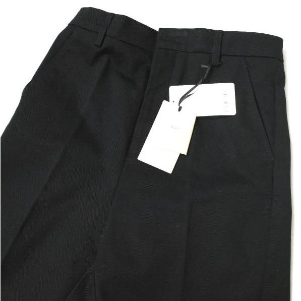 新品 N°21 ヌメロヴェントゥーノ 21SS コットンギャバジン サルエルパンツ 21SW-B011-0014 36 BLACK 定価63,800円 スラックス 新品 N°21 ヌメロヴェントゥーノ 21SS イタリア製 コットンギャバジン