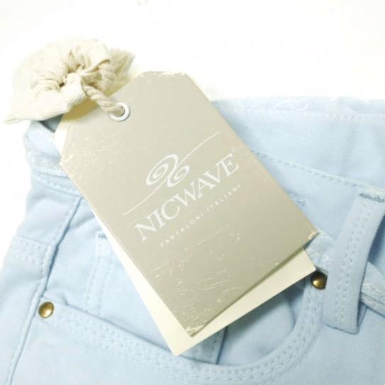 新品 NICWAVE ニックウェーブ イタリア製 JTSK67 SAKURA ストレッチコットン ベルテッドパンツ 42 BLUE 定価22,000円 ボトムス g12706 |  | 02