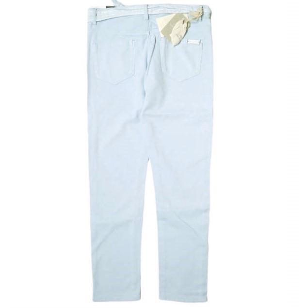 新品 NICWAVE ニックウェーブ イタリア製 JTSK67 SAKURA ストレッチコットン ベルテッドパンツ 44 BLUE 定価22,000円 ボトムス g12707 |  | 01