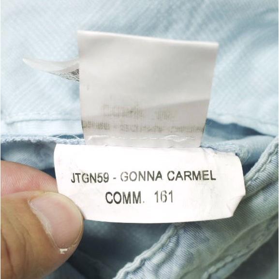 新品 NICWAVE ニックウェーブ イタリア製 JTGN59 GONNA ストレッチコットン リバーシブルミニタイトスカート 38 BLUE 定価26,400円 g12711 |  | 08