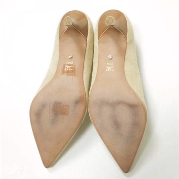 新品 ombre de peridopal オンブルドゥペリドパール ポインテッドトゥスエードヒールパンプス OM1610-063 35 1/2(22-22.5cm) BEIGE g12712 |  | 07