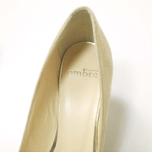 新品 ombre de peridopal オンブルドゥペリドパール ポインテッドトゥスエードヒールパンプス OM1610-063 37 1/2(24-24.5cm) BEIGE g12713 |  | 05