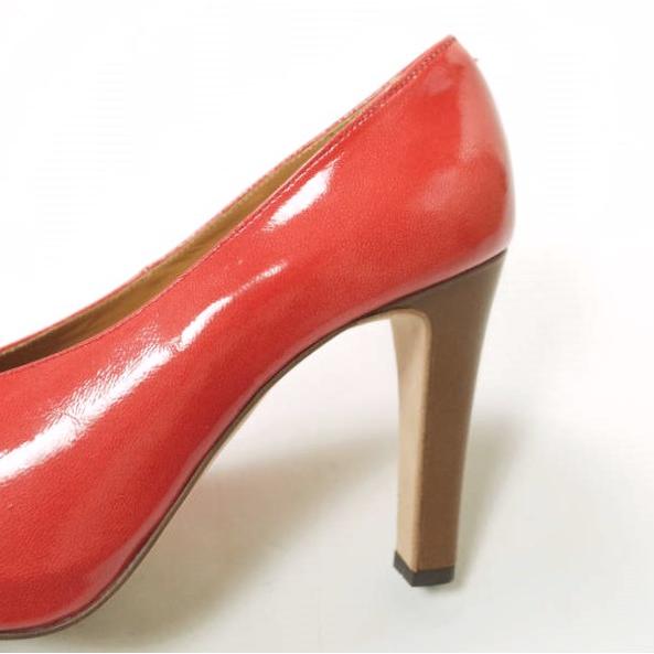 新品 ombre de peridopal オンブルドゥペリドパール パテントレザーオープントゥヒールパンプス OM1410-008 36(22.5-23cm) RED g12715 |  | 06