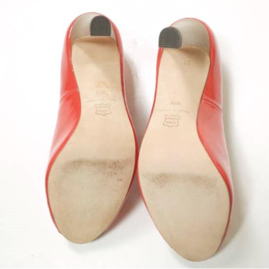 新品 ombre de peridopal オンブルドゥペリドパール パテントレザーオープントゥヒールパンプス OM1410-008 36(22.5-23cm) RED g12715 |  | 07