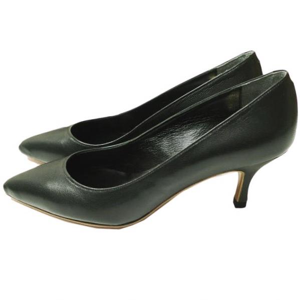 新品 ombre de peridopal オンブルドゥペリドパール ポインテッドトゥレザーヒールパンプス OM1530-057 35 1/2(22-22.5cm) BLACK シューズ |  | 01