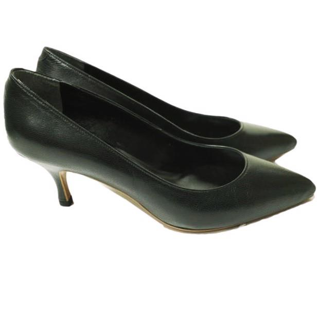 新品 ombre de peridopal オンブルドゥペリドパール ポインテッドトゥレザーヒールパンプス OM1530-057 35 1/2(22-22.5cm) BLACK シューズ |  | 02