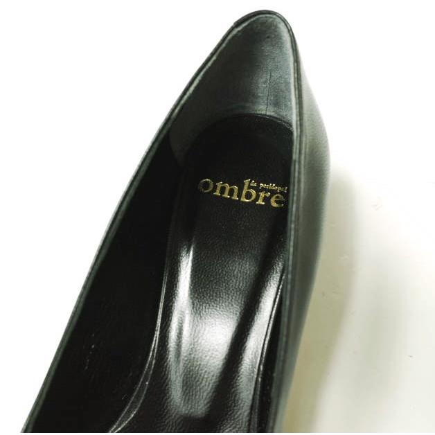 新品 ombre de peridopal オンブルドゥペリドパール ポインテッドトゥレザーヒールパンプス OM1530-057 35 1/2(22-22.5cm) BLACK シューズ |  | 05
