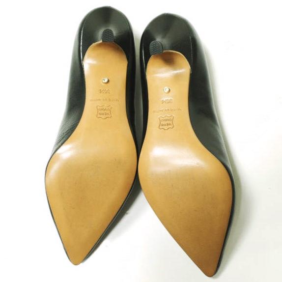 新品 ombre de peridopal オンブルドゥペリドパール ポインテッドトゥレザーヒールパンプス OM1530-057 35 1/2(22-22.5cm) BLACK シューズ |  | 07