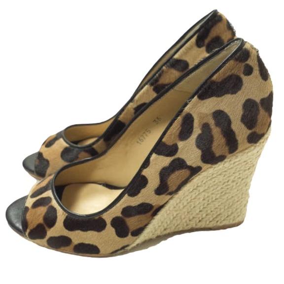 ハラコ ×ウエッジソール サンダルペリーコサニー