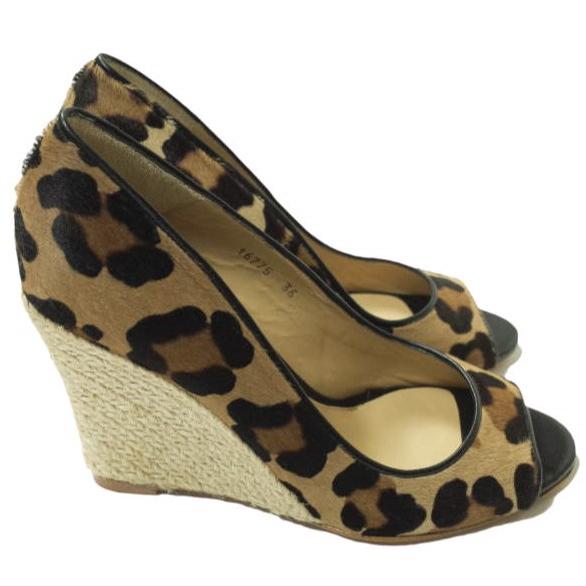 新品 PELLICO SUNNY ペリーコサニー GARDENIA ウエッジソール オープントゥハラコパンプス P14-0343 36(23-23.5cm) レオパード g12766 |  | 02