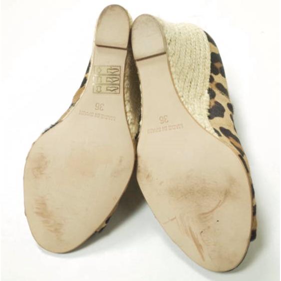 新品 PELLICO SUNNY ペリーコサニー GARDENIA ウエッジソール オープントゥハラコパンプス P14-0343 36(23-23.5cm) レオパード g12766 |  | 07