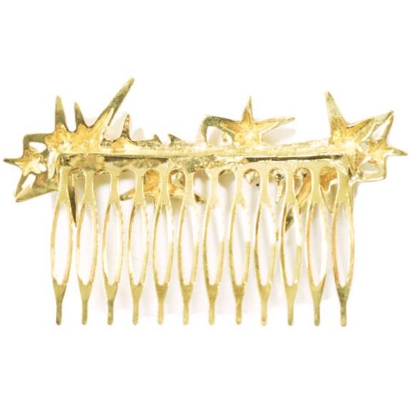 新品 PLUIE プリュイ シューティングスターコーム SHO-C ゴールド 星 ヘアジュエリー バレッタ 櫛 アクセサリー g12768 |  | 01